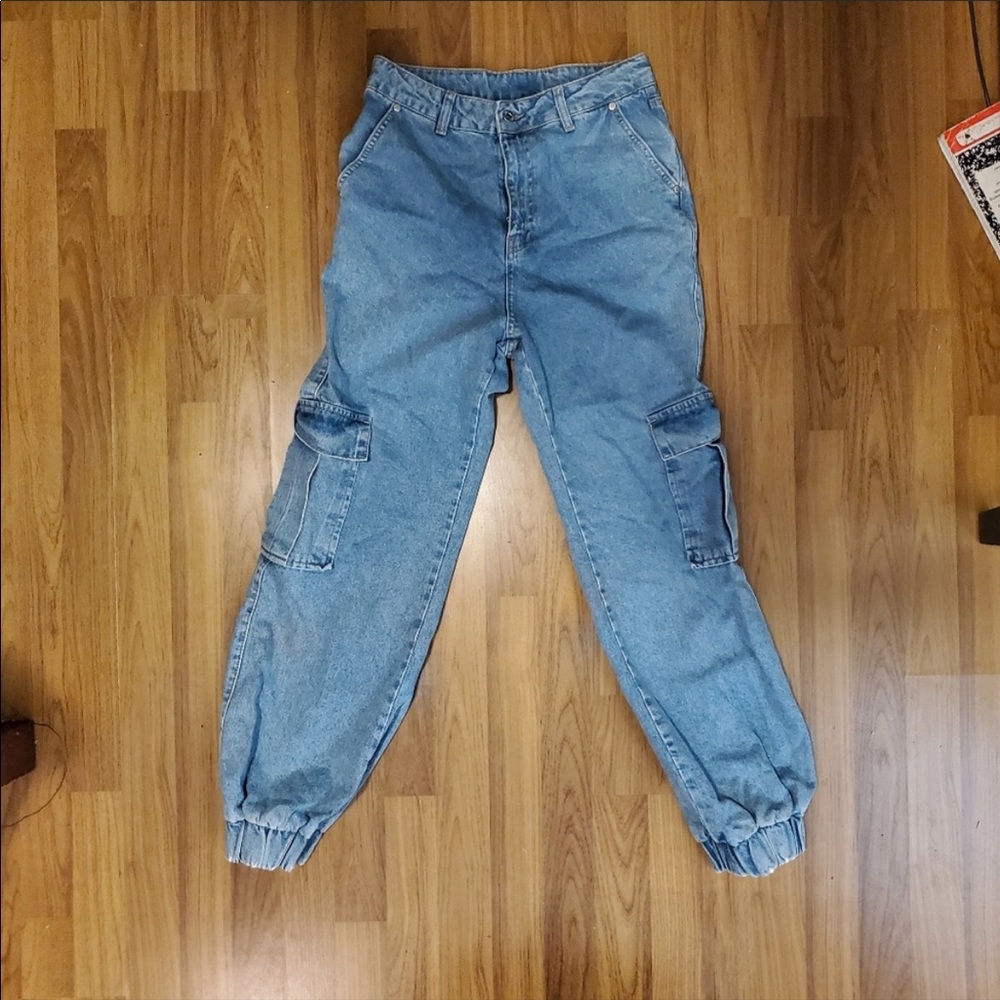 The Ragged Priest Denim Cargo Jogger Pants EUC Size 28